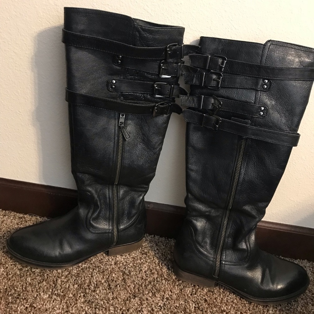 Steve Madden Black Leather Boots